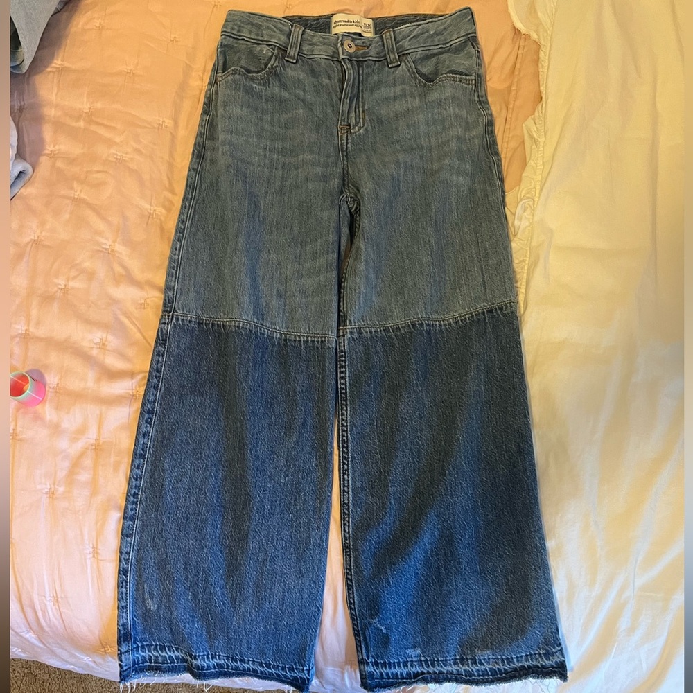 Abercrombie Kids high rise ultra wide leg jeans